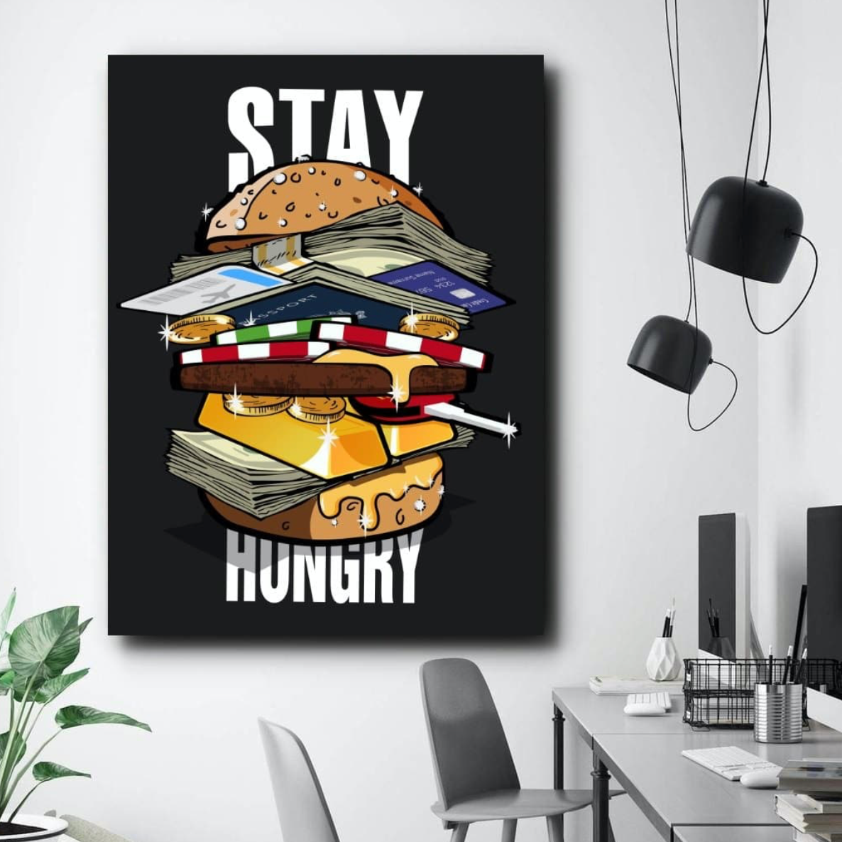 Schilderij Stay Hungry (Canvas)